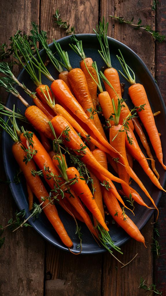 sweet maple bourbon carrots