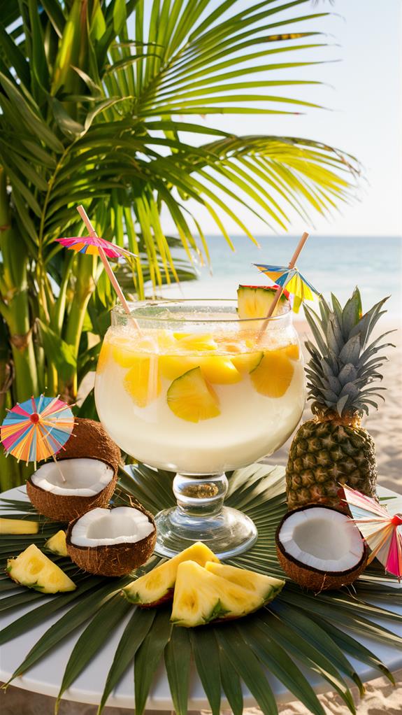 tropical fruit refreshing drink