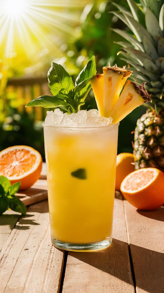 tropical herb infused cocktail