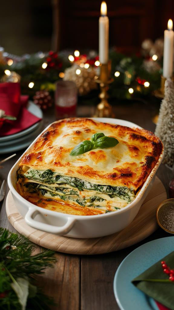 vegetarian spinach ricotta lasagna