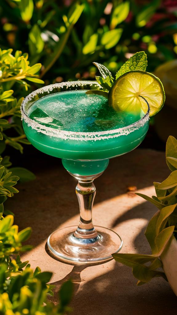 vibrant green cocktail delight