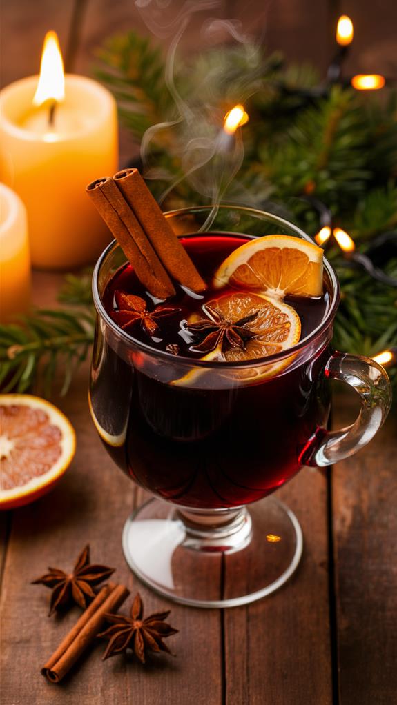 warm spiced wine beverage