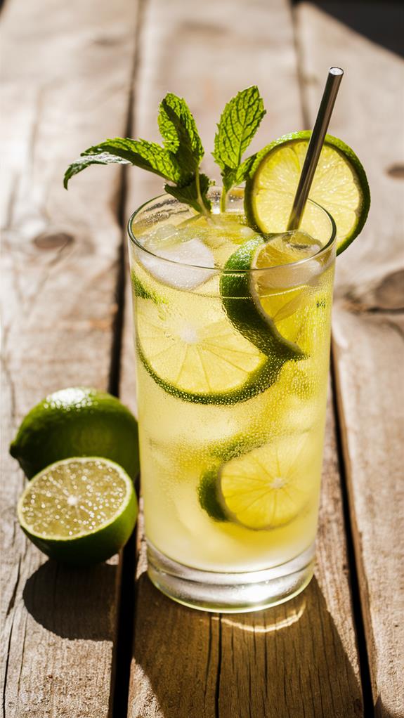 zesty ginger lime beverage