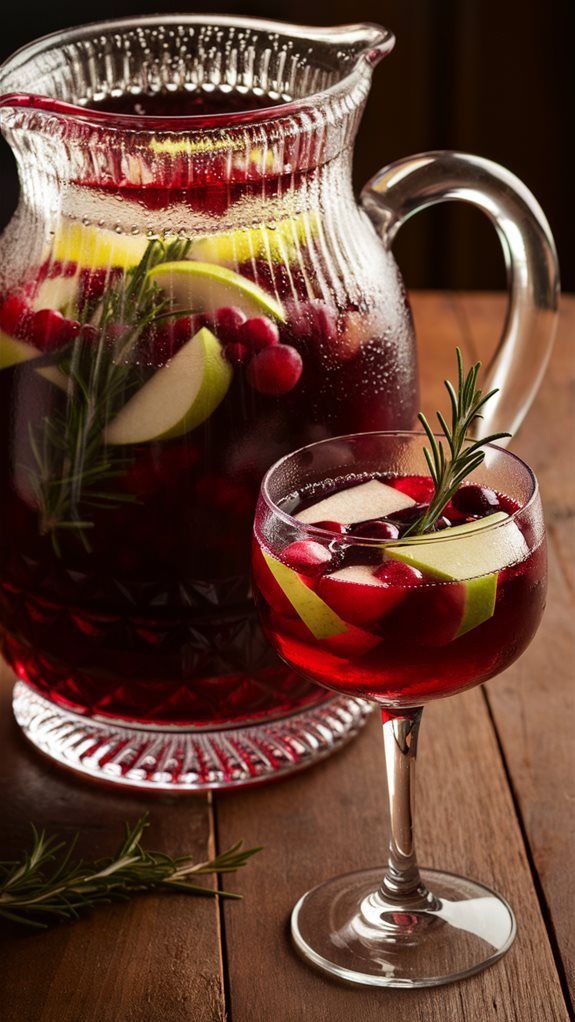 festive fruit infused beverage