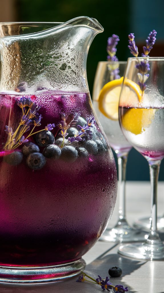 fruity herbal wine cocktail