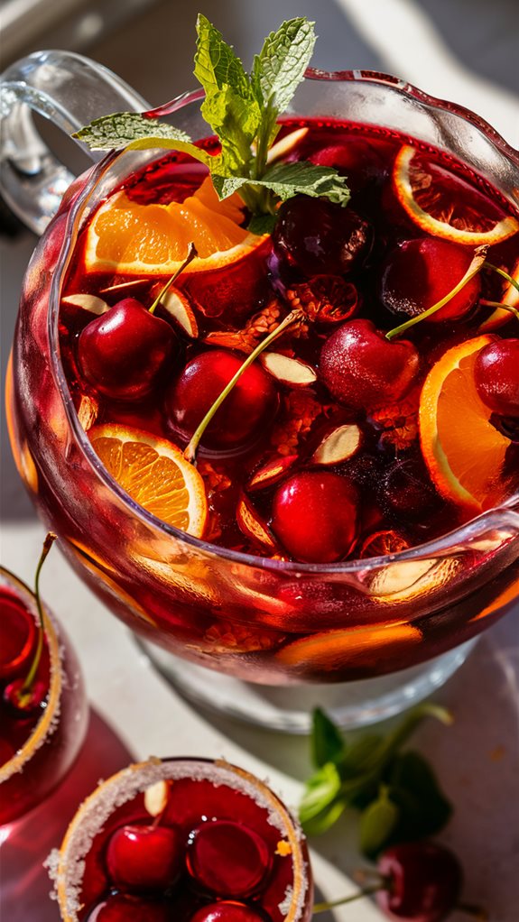 fruit infused wine cocktail