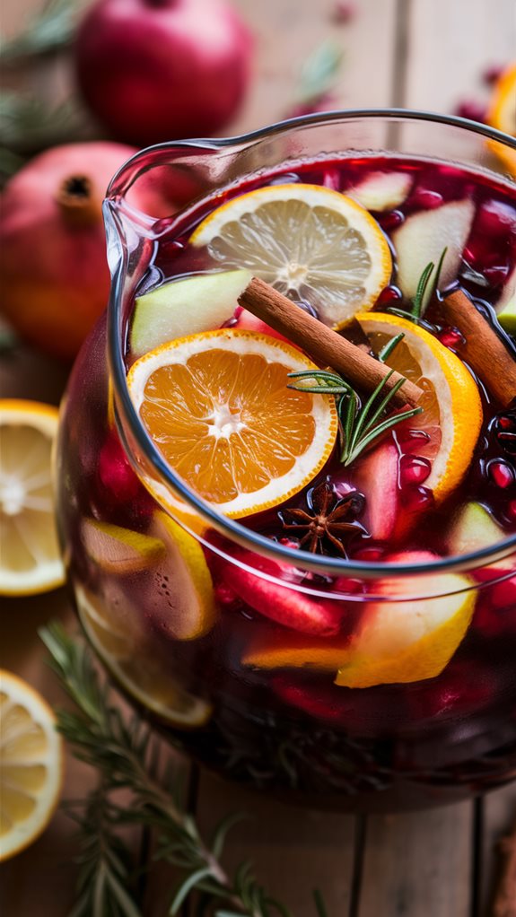 festive pomegranate winter drink