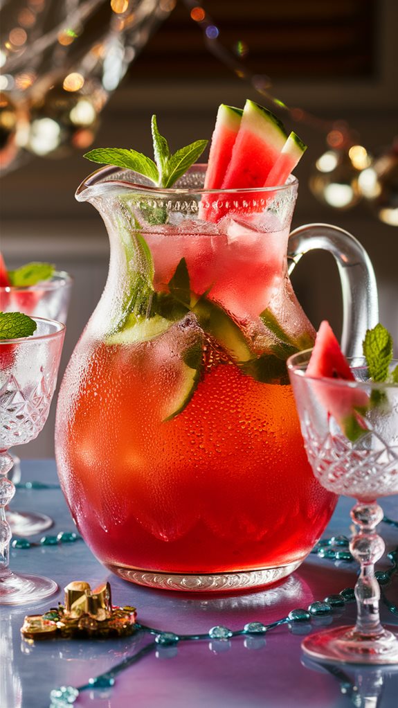 refreshing watermelon mint beverage